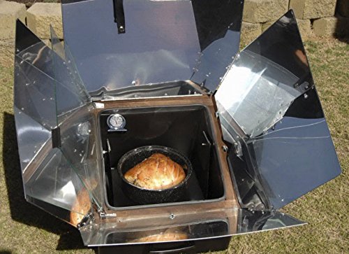 Solar oven with bread