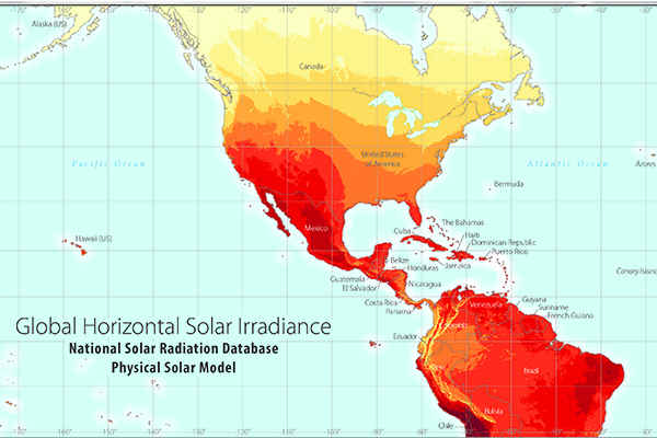 Sunlight Irradiance Map 