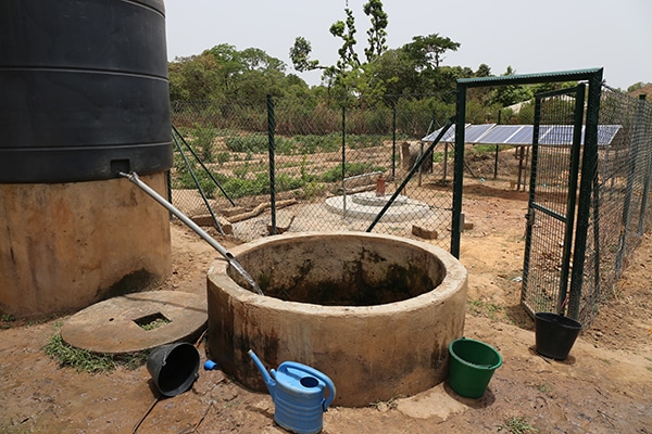 Solar pump and panels for a cistern collection system