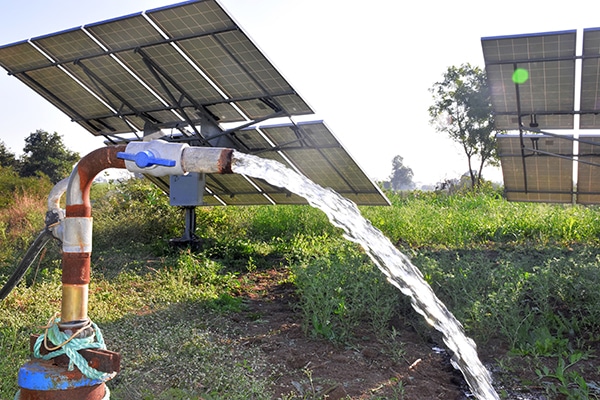 Solar paels and solar well pump