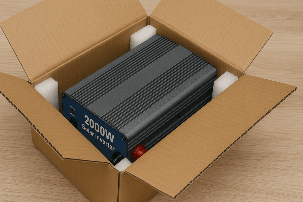 Inverter in it's packing box